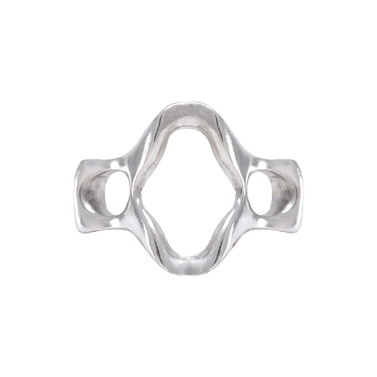 Beso Ring front view handmade in 925 Sterling Silver by BÚMBUNER
