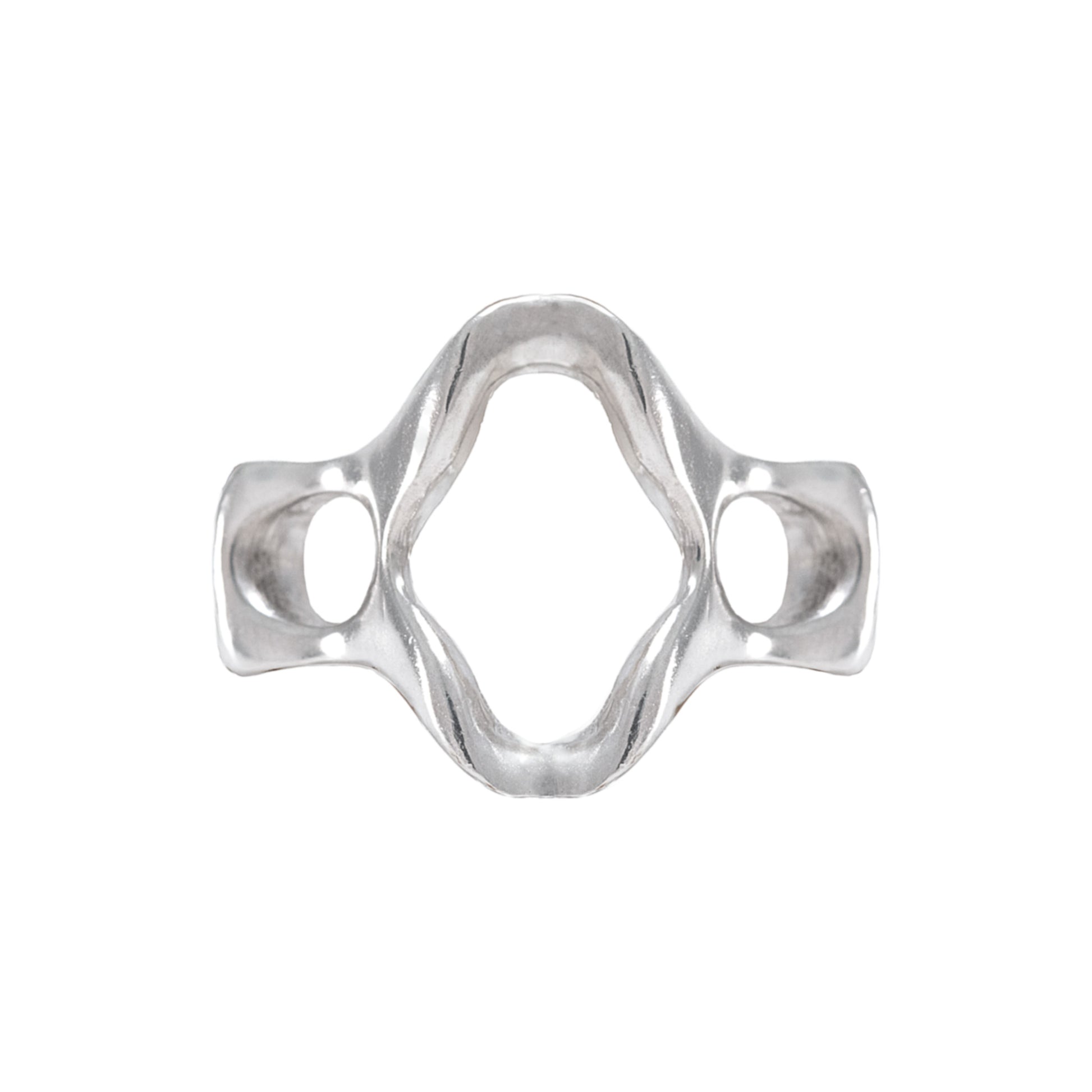 Beso Ring front view handmade in 925 Sterling Silver by BÚMBUNER
