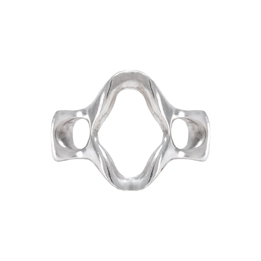 Beso Ring front view handmade in 925 Sterling Silver by BÚMBUNER
