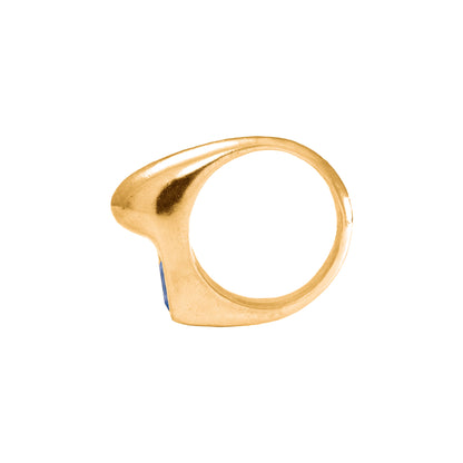 Cala Ring side view 18k gold-plated by BÚMBUNER
