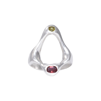 Claro Ring front view handmade in 925 Sterling Silver by BÚMBUNER

