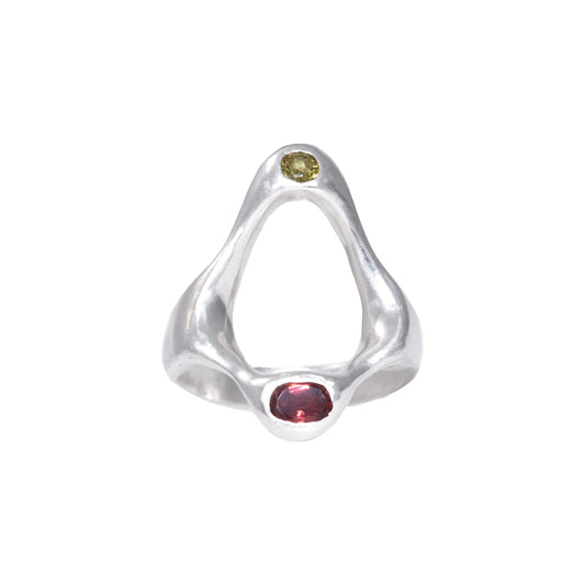 Claro Ring front view handmade in 925 Sterling Silver by BÚMBUNER
