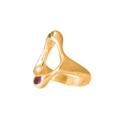 Claro Ring side view 18k gold-plated by BÚMBUNER
