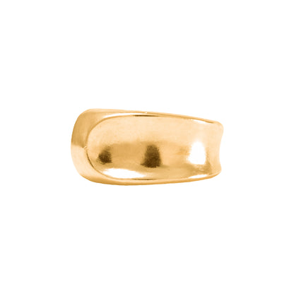 Limbo Ring front view 18k gold-plated by BÚMBUNER
