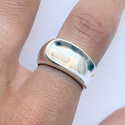 Limbo Ring handmade in 925 Sterling Silver worn on finger by BÚMBUNER

