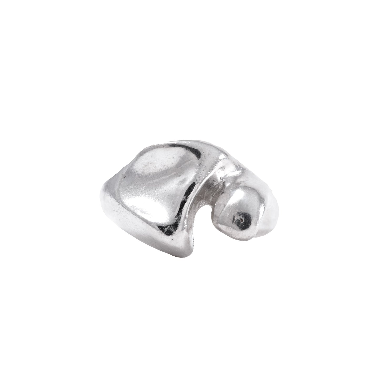 Molar1 Ring front view handmade in 925 Sterling Silver by BÚMBUNER
