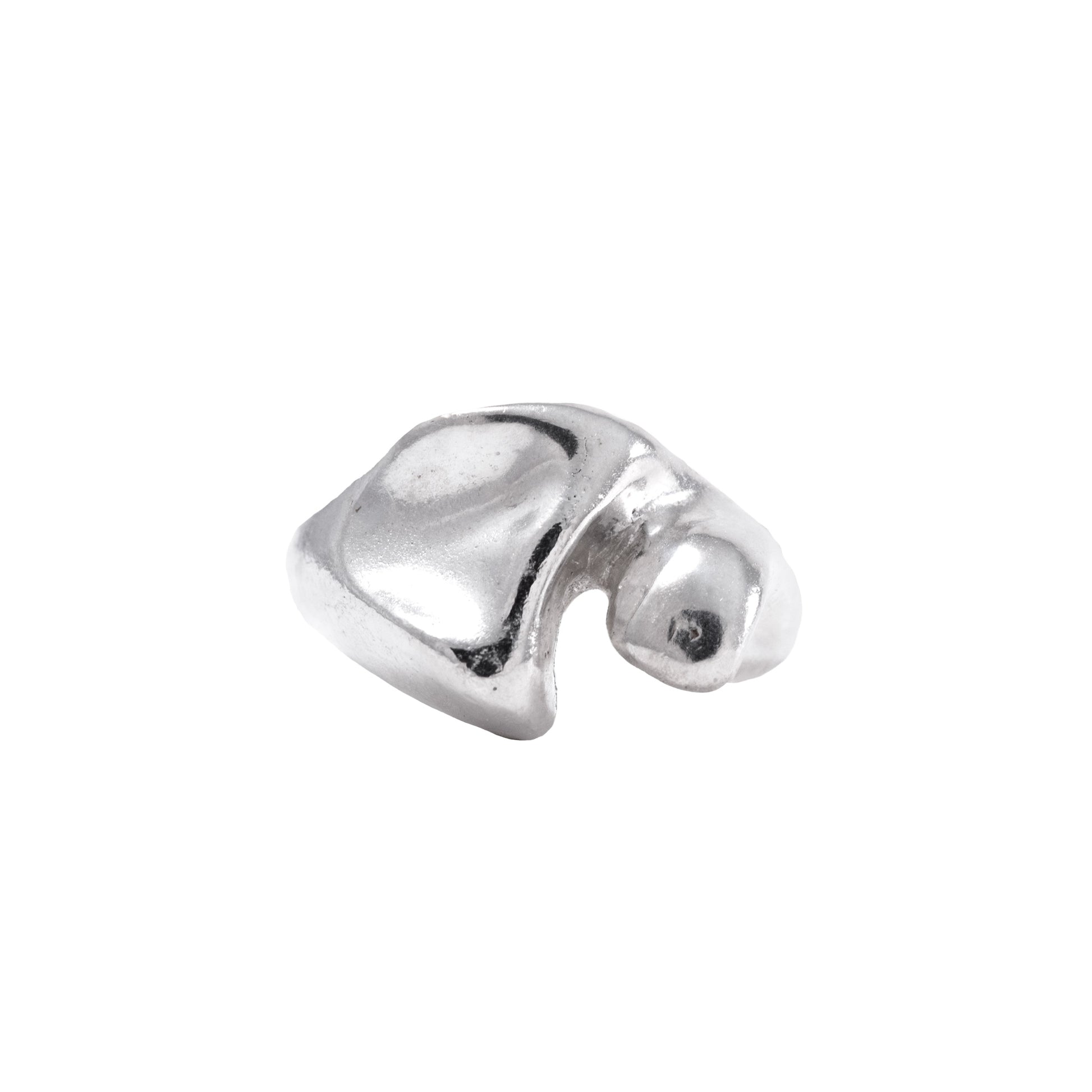 Molar1 Ring front view handmade in 925 Sterling Silver by BÚMBUNER
