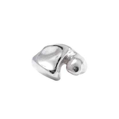 Molar1 Ring front view handmade in 925 Sterling Silver by BÚMBUNER
