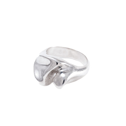 Molar1 Ring side view handmade in 925 Sterling Silver by BÚMBUNER
