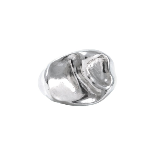 Molar2 Ring front view handmade in 925 Sterling Silver by BÚMBUNER
