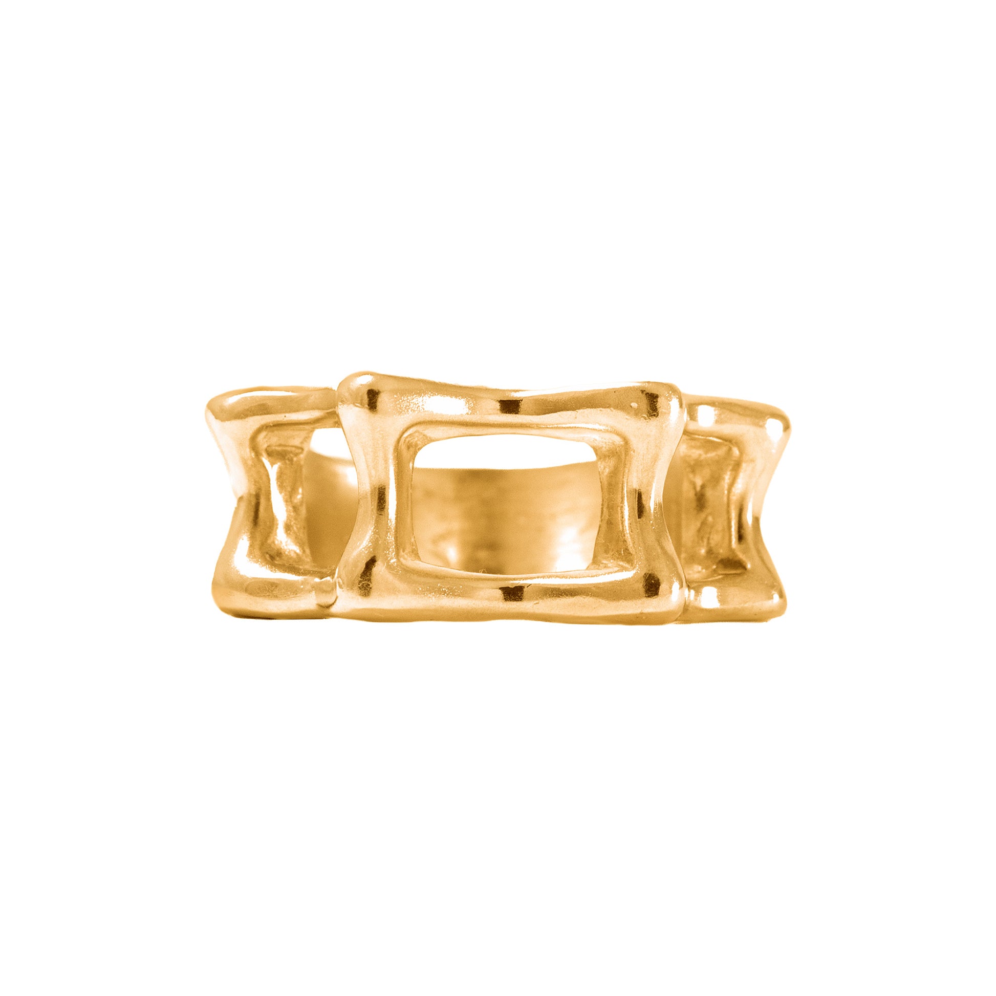 Panorama Ring front view 18k gold-plated by BÚMBUNER
