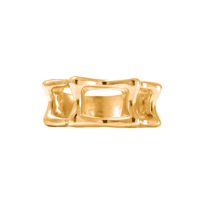 Panorama Ring front view 18k gold-plated by BÚMBUNER
