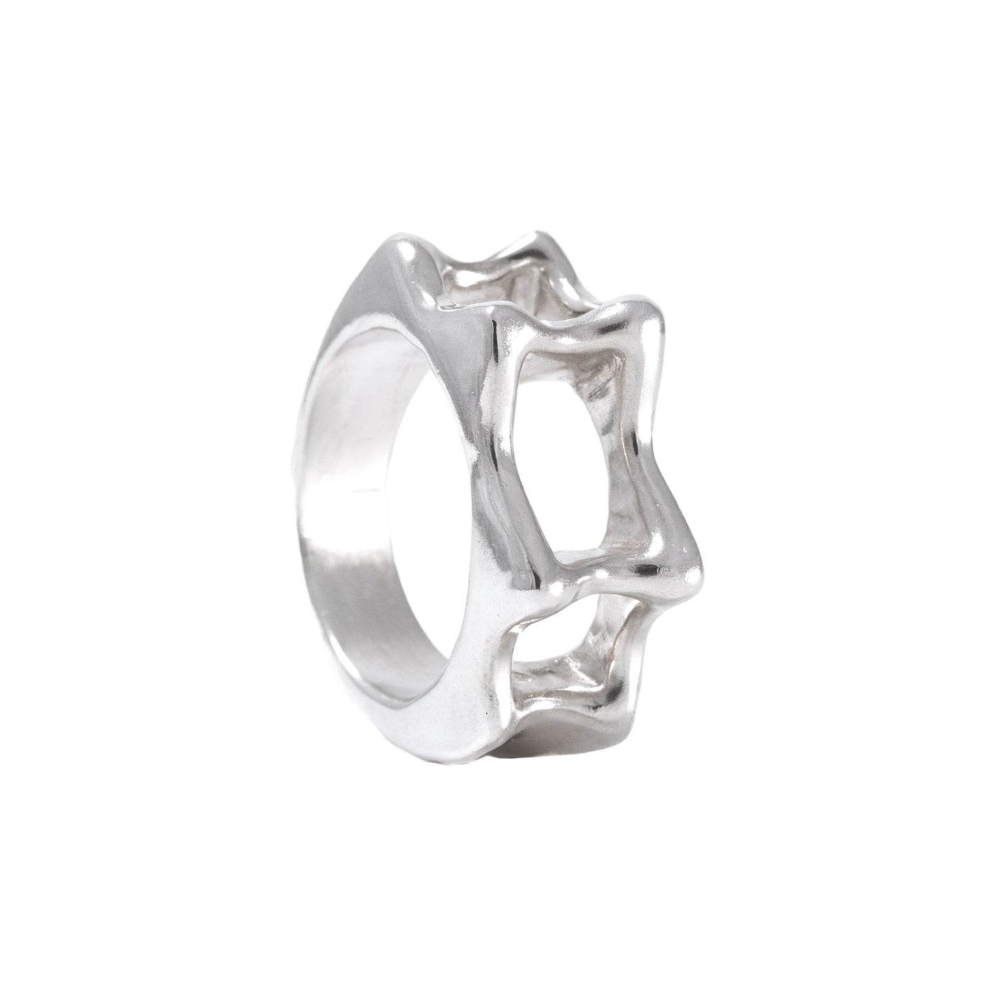 Panorama Ring side view handmade in 925 Sterling Silver by BÚMBUNER