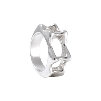 Panorama Ring side view handmade in 925 Sterling Silver by BÚMBUNER