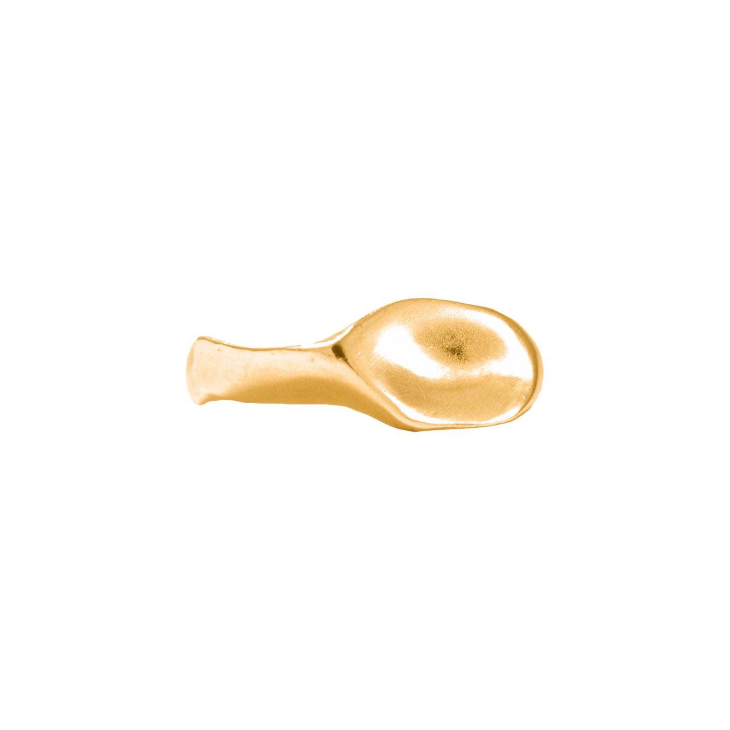 Tacto Ring front view 18k gold-plated by BÚMBUNER