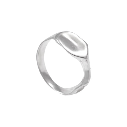 Tacto Ring side view handmade in 925 Sterling Silver by BÚMBUNER