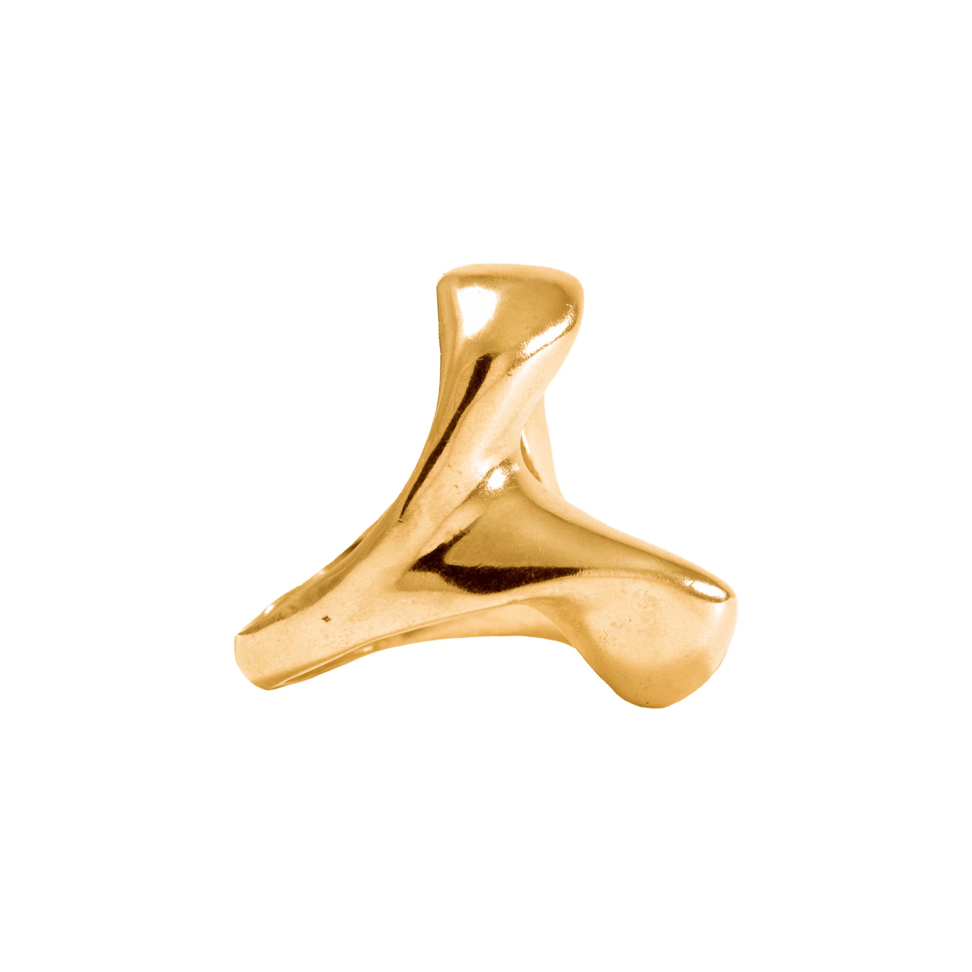 Valle Ring side view 18k gold-plated by BÚMBUNER