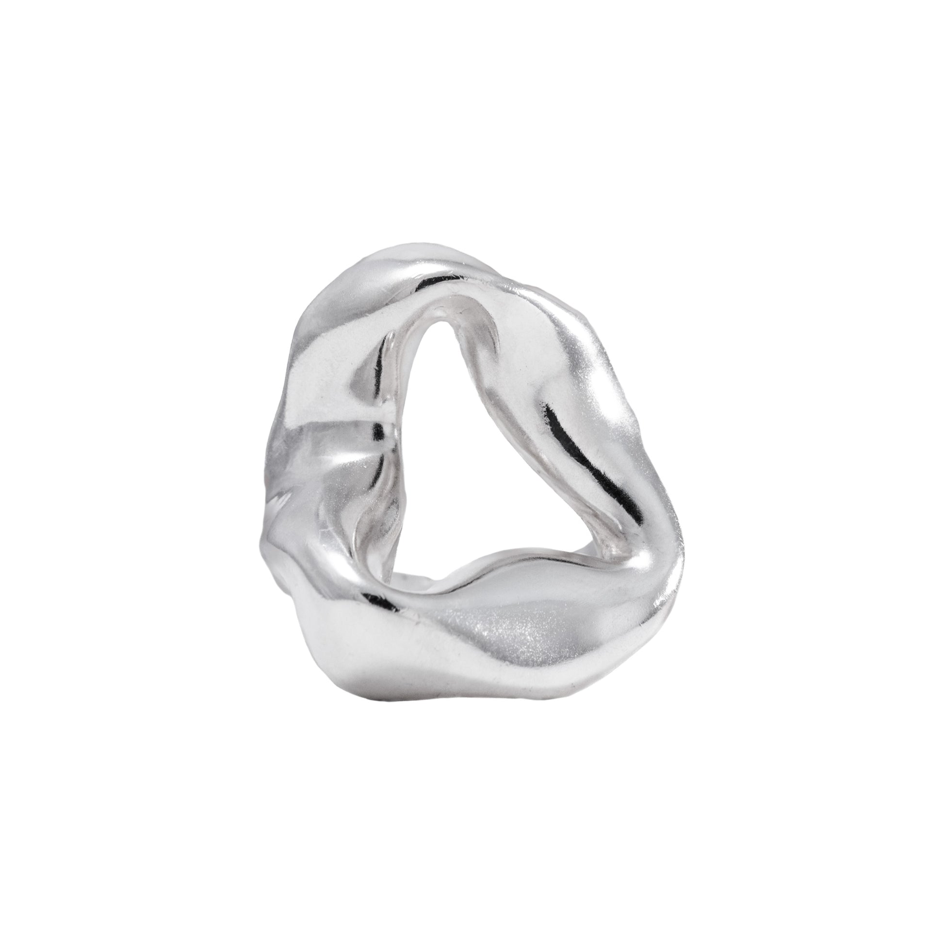 Valle Ring front view handmade in 925 Sterling Silver by BÚMBUNER